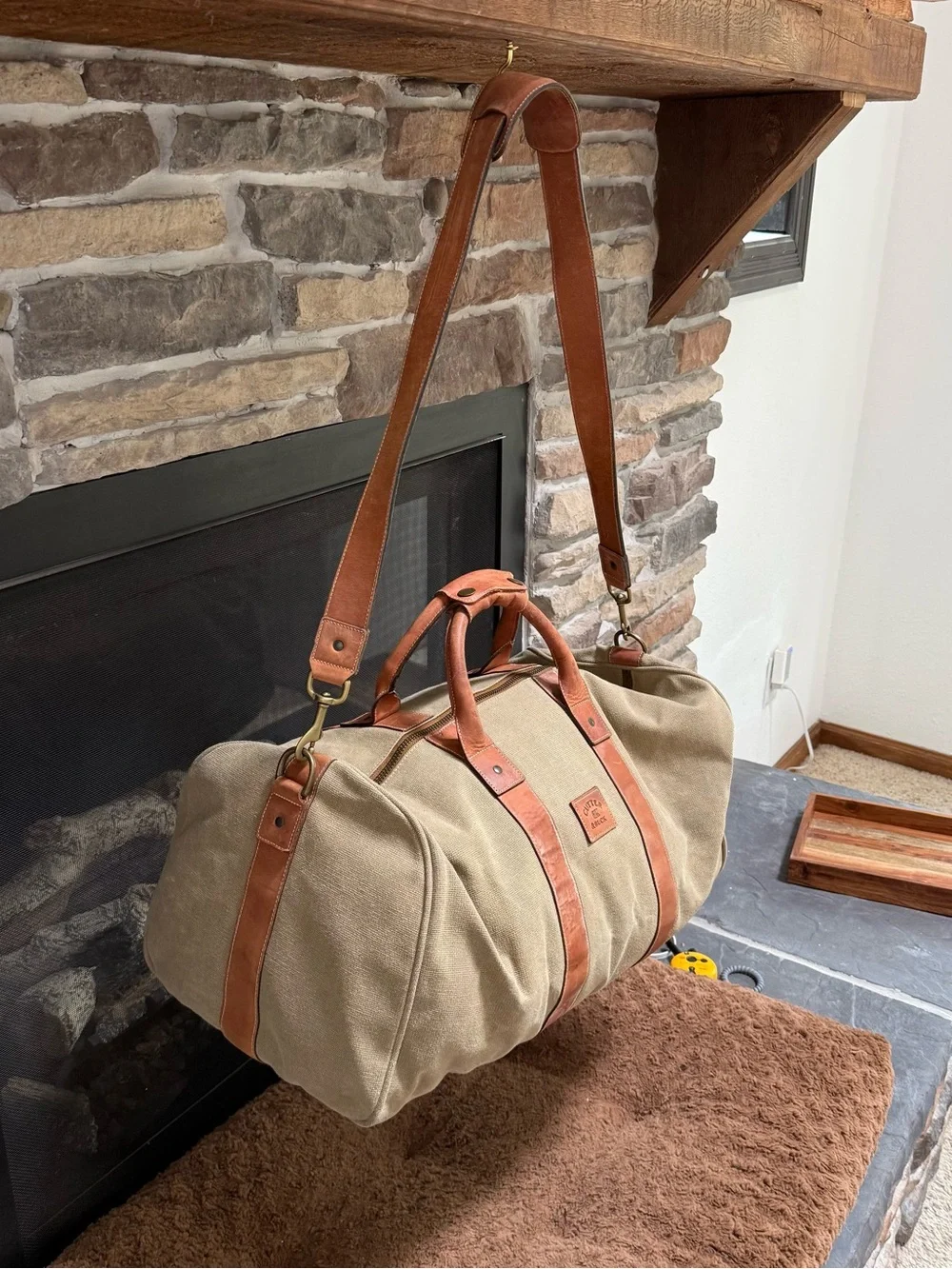 Cutter & Buck Canvas & Leather Weekender Duffel Bag